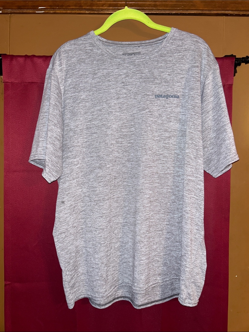 Patagonia Men’s Heather Gray Short-Sleeve Crew Tee with Small Logo